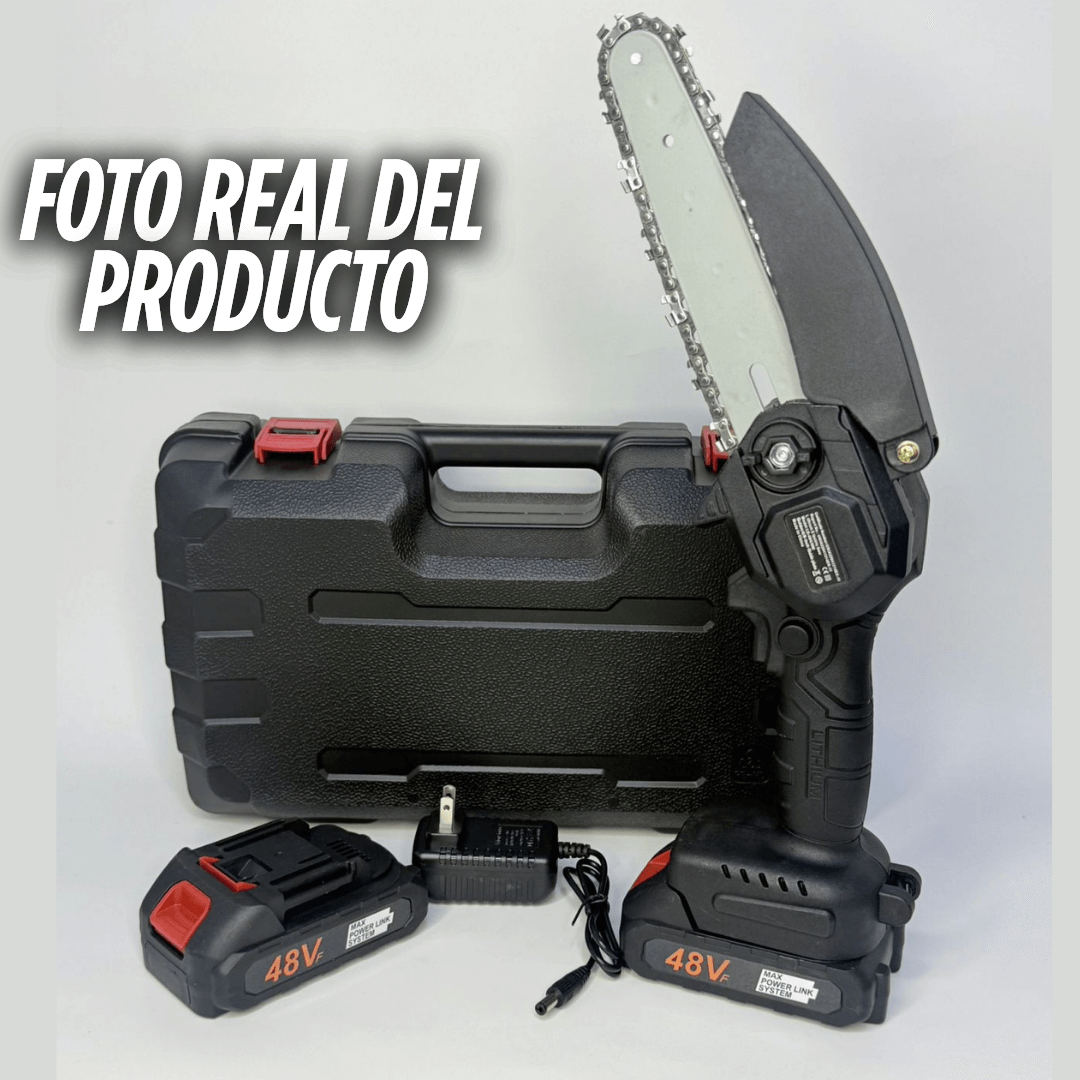 MINI MOTOSIERRA POTENTE 48V doble batería