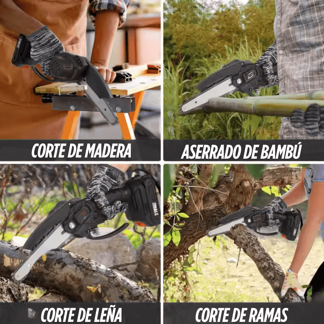 MINI MOTOSIERRA POTENTE 48V doble batería
