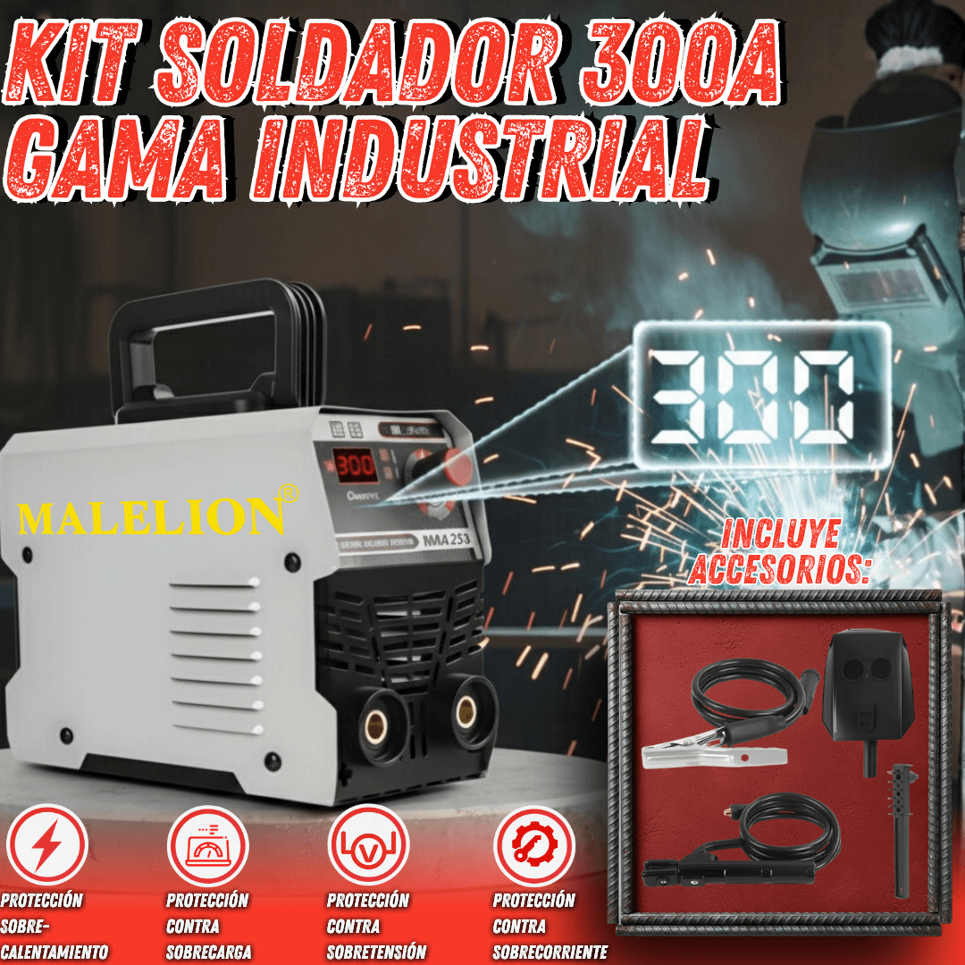 KIT SOLDADOR 250A GAMA INDUSTRIAL