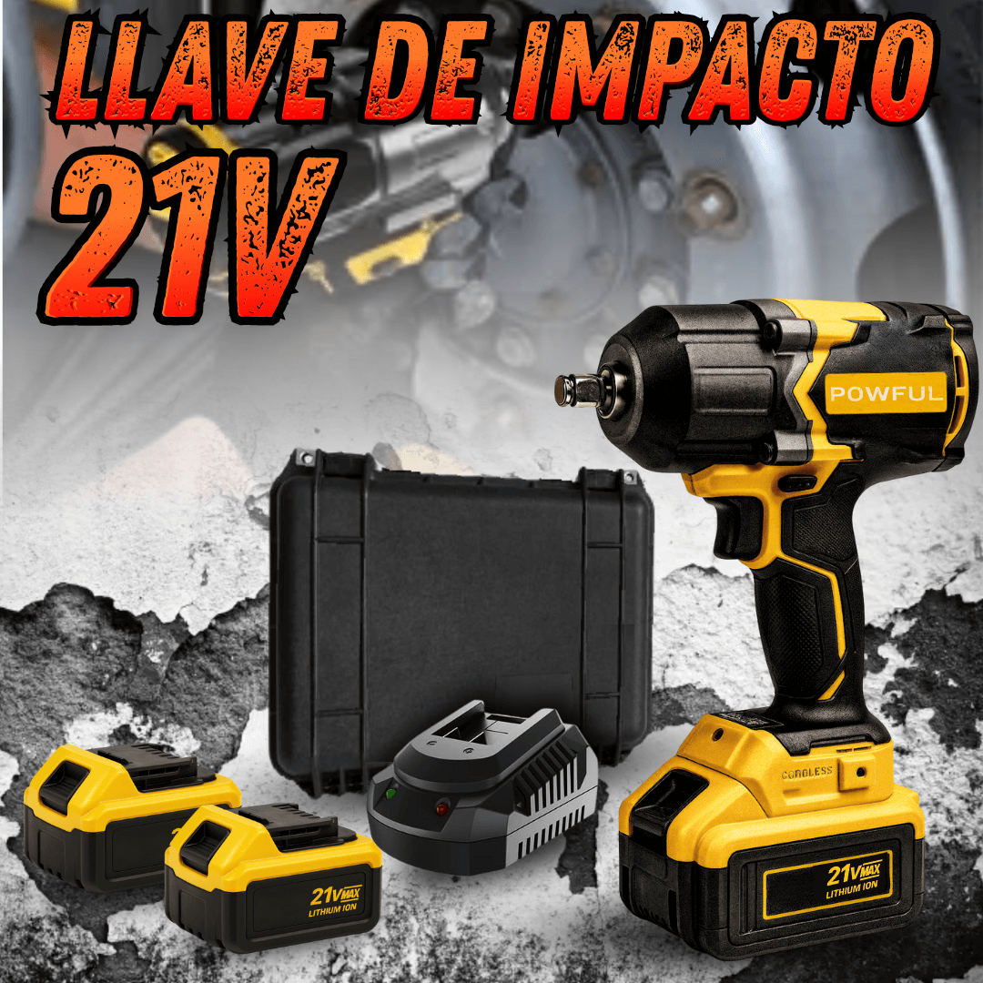 LLAVE DE IMPACTO Powful 21V doble batería