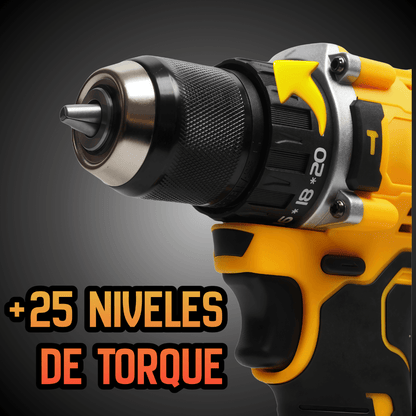 KIT TALADRO AMARILLO PERCUTOR 3en1