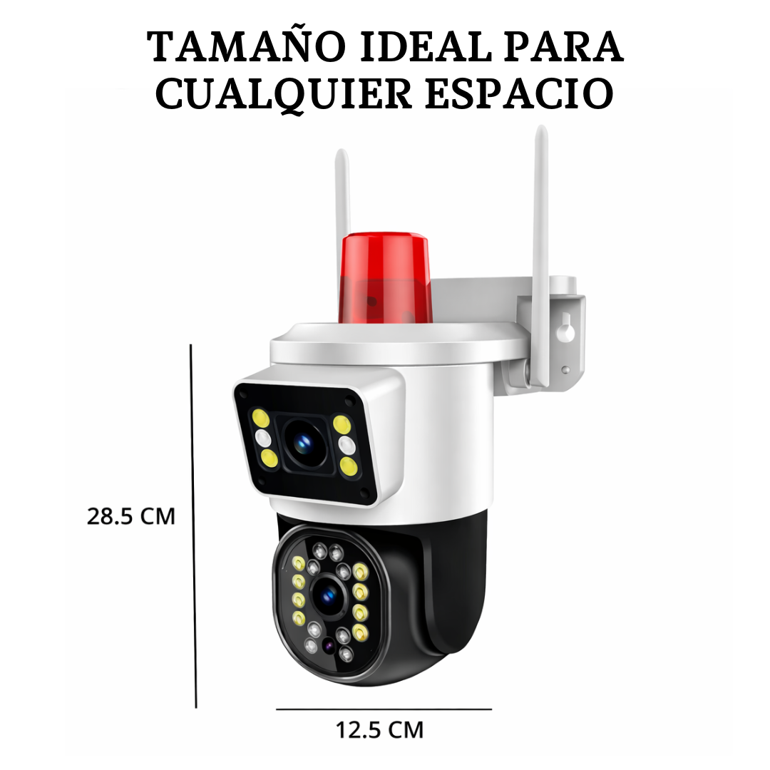 CAMARA DE SEGURIDAD WIFI 360° CON LUZ DE ALARMA + MONITOREO EN TIEMPO ...