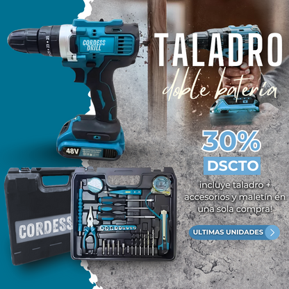 KIT Taladro 48v con doble batería