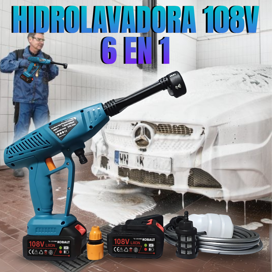 Hidrolavadora Potente Celeste 6 en 1